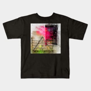 Irish Cottage Sash Window and Hazelwood Gate | Watercolor Kids T-Shirt